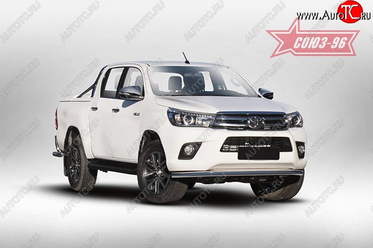 12 914 р. Защита переднего бампера одинарная Souz-96 (d60). Toyota Hilux AN120 дорестайлинг (2016-2020)  с доставкой в г. Керчь
