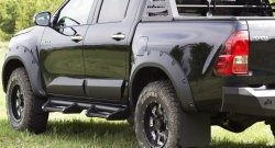 3 399 р. Брызговики под расширители колесных арок с выносом 50 мм RA Toyota Hilux AN120 дорестайлинг (2016-2020)  с доставкой в г. Керчь. Увеличить фотографию 4