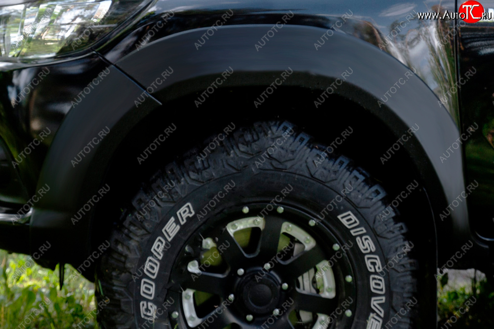 6 999 р. Расширитель арки RA (вылет 25 мм, передний левый) Toyota Hilux AN120 дорестайлинг (2016-2020) (Поверхность глянец под покраску, Неокрашенный)  с доставкой в г. Керчь