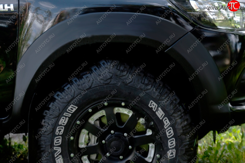 6 999 р. Расширитель арки RA (вылет 25 мм, передний правый) Toyota Hilux AN120 дорестайлинг (2016-2020) (Поверхность глянец под покраску, Неокрашенный)  с доставкой в г. Керчь
