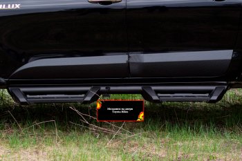 Молдинги дверей RA (комплект) Toyota Hilux  AN120 (2016-2020) дорестайлинг (Поверхность шагрень)