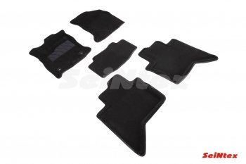 Коврики в салон SEINTEX 3D ВОРС (комплект) Toyota Hilux AN120 1-ый рестайлинг (2017-2020) (Цвет: черный)
