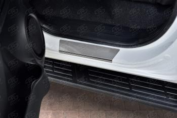 2 099 р. Накладки порожков салона Russtal Toyota Hilux AN120 дорестайлинг (2016-2020)  с доставкой в г. Керчь. Увеличить фотографию 3