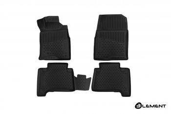 Комплект 3D ковриков салона Element (полиуретан) П.Р Toyota Hilux Surf N210 дорестайлинг (2002-2005) (Черные)