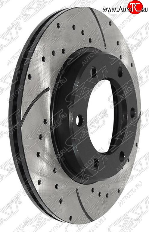 6 499 р. Комплект тормозных дисков SAT (перфорированые) Toyota Hilux Surf N120,N130 5 дв. дорестайлинг (1989-1991)  с доставкой в г. Керчь