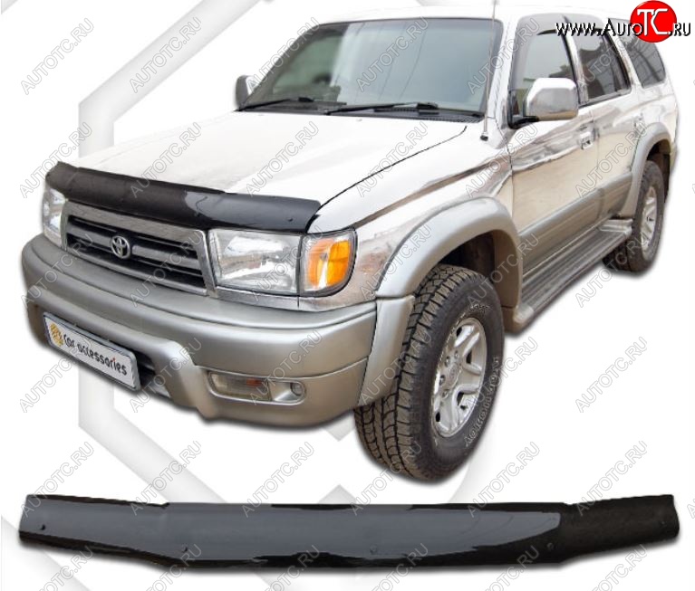 1 999 р. Дефлектор капота (N180-N185) CA-Plastic Toyota Hilux Surf N180 5 дв. дорестайлинг (1995-1998) (Classic черный, Без надписи)  с доставкой в г. Керчь