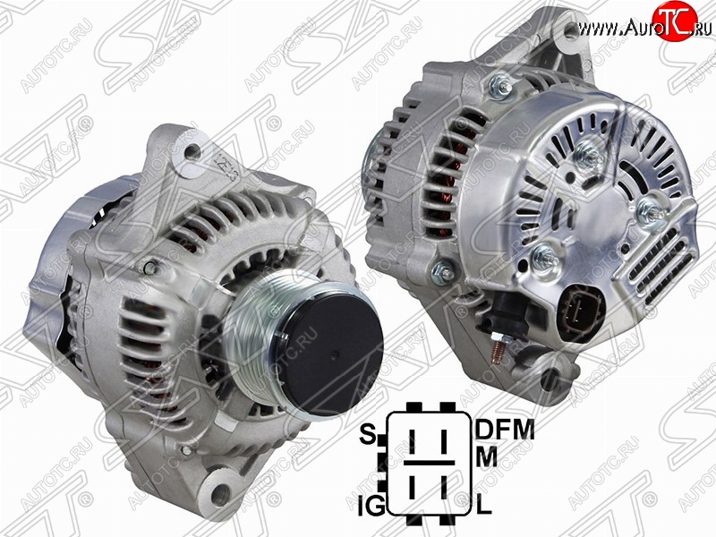 11 499 р. Генератор (80A/ 12V) (1KDFTV) SAT Toyota Hilux Surf N180 5 дв. дорестайлинг (1995-1998)  с доставкой в г. Керчь