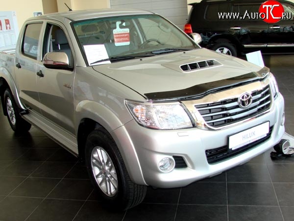 3 069 р. Дефлектор капота NovLine Toyota Hilux AN20,AN30  2-ой рестайлинг (2011-2016)  с доставкой в г. Керчь