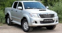 2 069 р. Защитная сетка решетки переднего бампера (рестайлинг) РА Toyota Hilux AN20,AN30  2-ой рестайлинг (2011-2016)  с доставкой в г. Керчь. Увеличить фотографию 2