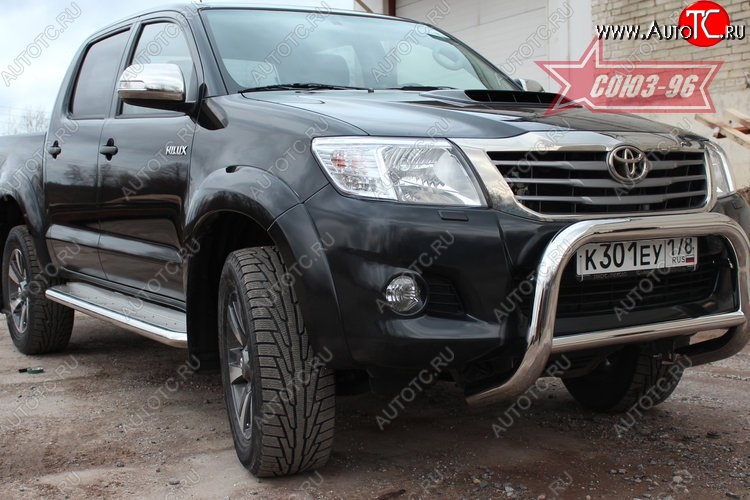 20 429 р. Защита переднего бампера Souz-96 (d76) Toyota Hilux AN20,AN30  2-ой рестайлинг (2011-2016)  с доставкой в г. Керчь