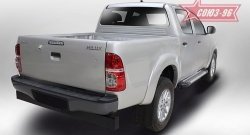 9 899 р. Пороги из алюминиевого профиля Souz-96 Toyota Hilux AN20,AN30  2-ой рестайлинг (2011-2016)  с доставкой в г. Керчь. Увеличить фотографию 2