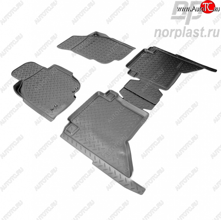 2 999 р. Комплект ковриков в салон Norplast  Toyota Hilux  AN10,AN20 (2008-2011) 1-ый рестайлинг  с доставкой в г. Керчь