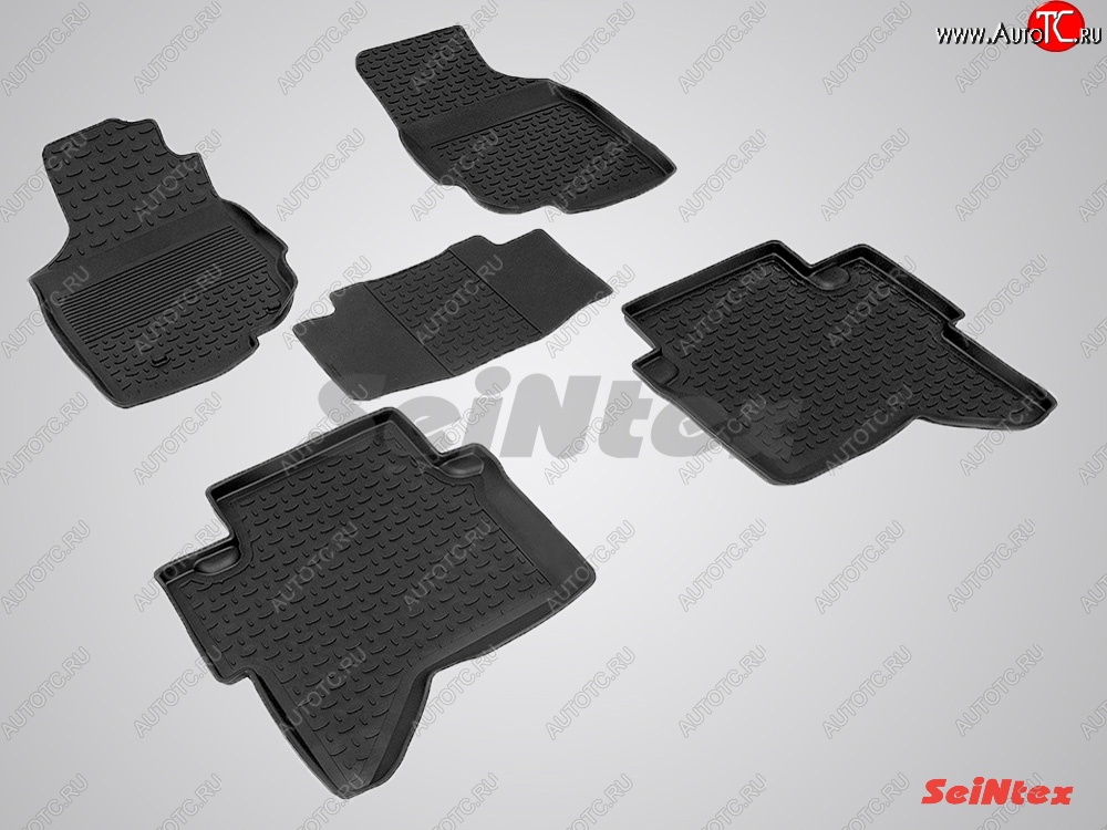 3 199 р. Износостойкие коврики в салон с высоким бортом SeiNtex (резина) Toyota Hilux AN20,AN30  2-ой рестайлинг (2011-2016)  с доставкой в г. Керчь