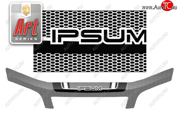2 399 р. Дефлектор капота (M10G-M15G) CA-Plastiс  Toyota Ipsum  SXM10 (1995-1998) дорестайлинг (Серия Art графит)  с доставкой в г. Керчь