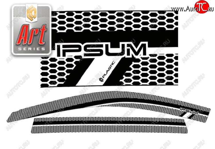 2 199 р. Дефлектора окон (M10G-M15G) CA-Plastic  Toyota Ipsum  SXM10 (1995-1998) дорестайлинг (Серия Art графит, Без хром.молдинга, Крепление только на скотч)  с доставкой в г. Керчь
