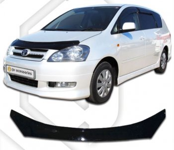 2 159 р. Дефлектор капота CA-Plastiс  Toyota Ipsum  ACM20 (2001-2003) дорестайлинг (серия Classic черный, Без надписи)  с доставкой в г. Керчь. Увеличить фотографию 2