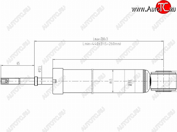 2 399 р. Амортизатор задний LH=RH SAT  Toyota Ipsum  ACM20 - Noah  1  с доставкой в г. Керчь