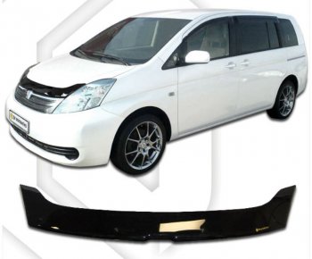 1 999 р. Дефлектор капота CA-Plastic  Toyota Isis  XM10 (2004-2007) дорестайлинг (серия Classic черный, Без надписи)  с доставкой в г. Керчь. Увеличить фотографию 2