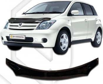 2 079 р. Дефлектор капота CA-Plastic Toyota Ist XP60 дорестайлинг (2001-2005) (серия Classic черный, Без надписи)  с доставкой в г. Керчь. Увеличить фотографию 2