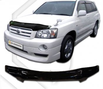 2 199 р. Дефлектор капота CA-Plastiс  Toyota Kluger  XU20 (2003-2007) рестайлинг (серия Classic черный, Без надписи)  с доставкой в г. Керчь. Увеличить фотографию 2