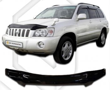 2 199 р. Дефлектор капота CA-Plastiс Toyota Kluger XU20 дорестайлинг (2000-2003) (серия Classic черный, Без надписи)  с доставкой в г. Керчь. Увеличить фотографию 2