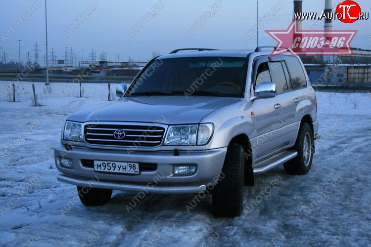 14 984 р. Защита переднего бампера одинарная Souz-96 (d76) Toyota Land Cruiser 10 100 дорестайлинг (1998-2002)  с доставкой в г. Керчь