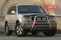 Защита переднего бампера Souz-96 (d76 и 51) Toyota Land Cruiser 10 100 дорестайлинг (1998-2002)