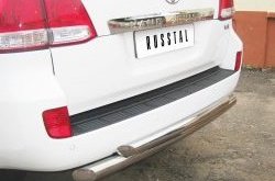 Защита заднего бампера (Ø63 и 42 мм, нержавейка) SLITKOFF Toyota Land Cruiser  100 (1998-2007) дорестайлинг, 1-ый рестайлинг, 2-ой рестайлинг