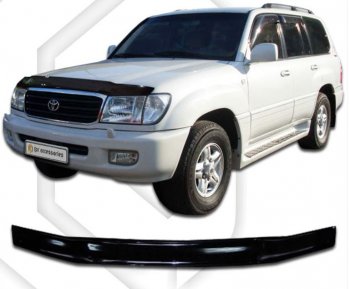 1 999 р. Дефлектор капота CA-Plastic  Toyota Land Cruiser ( J105,  10 100) (1998-2007) дорестайлинг (серия Classic черный, Без надписи)  с доставкой в г. Керчь. Увеличить фотографию 2