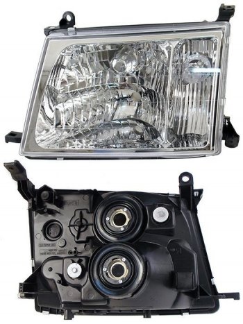 Левая фара SAT (ручная регулировка, пластик) Toyota Land Cruiser  100 (1998-2002) дорестайлинг