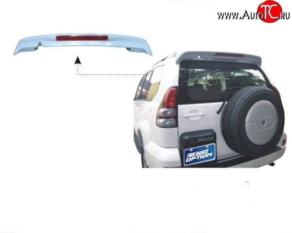 5 899 р. Спойлер M-VRS Toyota Land Cruiser Prado J120 (2002-2009) (Неокрашенный)  с доставкой в г. Керчь