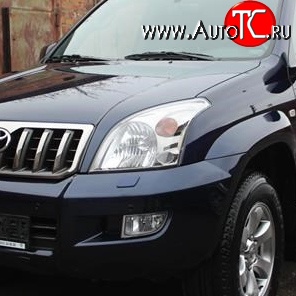 1 529 р. Прозрачная защита передних фар Novline  Toyota Land Cruiser Prado  J120 (2002-2009)  с доставкой в г. Керчь