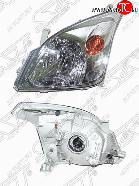 5 349 р. Левая фара передняя SAT Toyota Land Cruiser Prado J120 (2002-2009)  с доставкой в г. Керчь