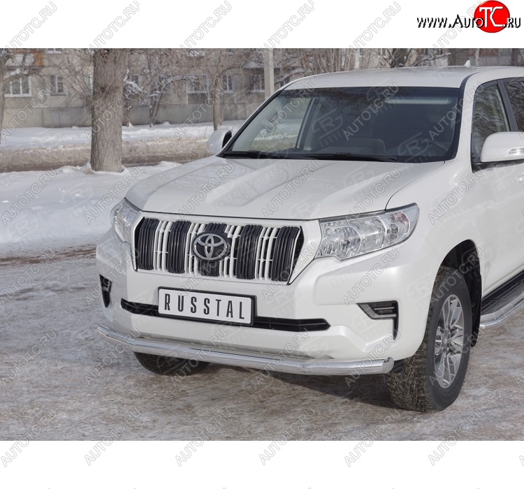 18 999 р. Одинарная защита переднего бампера диаметром 76 мм Toyota Land Cruiser Prado J150 2-ой рестайлинг (2017-2020)  с доставкой в г. Керчь