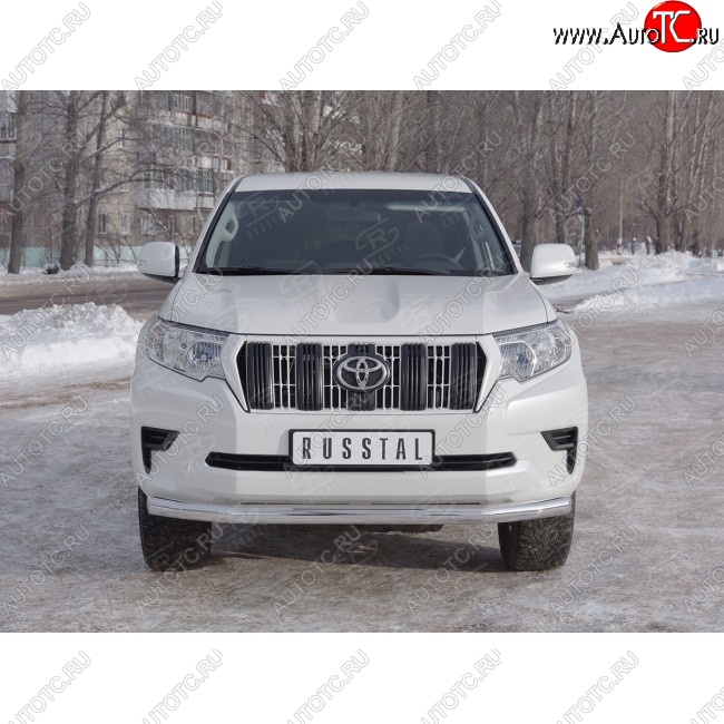 18 999 р. Одинарная защита переднего бампера диаметром 63 мм SLITKOFF Toyota Land Cruiser Prado J150 2-ой рестайлинг (2017-2020)  с доставкой в г. Керчь