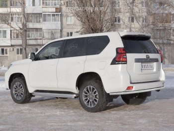 20 349 р. Защита заднего бампера (Ø63 мм, нержавейка) SLITKOFF Toyota Land Cruiser Prado J150 2-ой рестайлинг (2017-2020)  с доставкой в г. Керчь. Увеличить фотографию 3