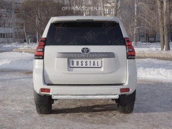 17 399 р. Защита заднего бампера (Ø76 мм, нержавейка) SLITKOFF Toyota Land Cruiser Prado J150 2-ой рестайлинг (2017-2020)  с доставкой в г. Керчь. Увеличить фотографию 4