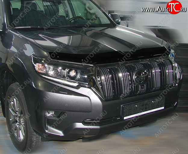 3 689 р. Дефлектор капота SIM Toyota Land Cruiser Prado J150 2-ой рестайлинг (2017-2020)  с доставкой в г. Керчь