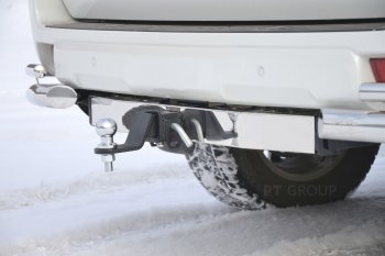 18 929 р. Фаркоп PT GROUP /съемный квадрат/ с НЕРЖ накладкой TOYOTA LC 200 2007-/ LEXUS LX 2016-2021   Lexus GX460  J150 (2009-2013), Toyota Land Cruiser Prado  J150 (2009-2020)  с доставкой в г. Керчь. Увеличить фотографию 2