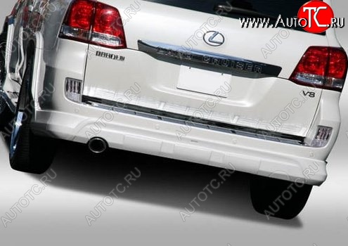 23 249 р. Накладка на задний бампер Branew Toyota Land Cruiser 200 1-ый рестайлинг (2012-2015) (Неокрашенная)  с доставкой в г. Керчь