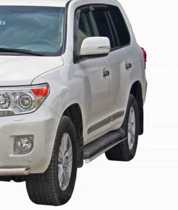 Защита порогов ТехноСфера (Техно Сфера) (нержавейка, 40 mm) Toyota Land Cruiser  200 (2012-2015) 1-ый рестайлинг