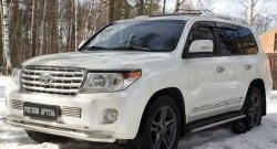 1 109 р. Реснички на фары RA Toyota Land Cruiser 200 1-ый рестайлинг (2012-2015) (Неокрашенные)  с доставкой в г. Керчь. Увеличить фотографию 4