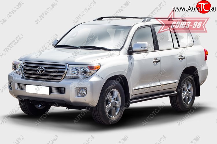 7 334 р. Декоративная вставка воздухозаборника в бампер Souz-96 Toyota Land Cruiser 200 1-ый рестайлинг (2012-2015)  с доставкой в г. Керчь