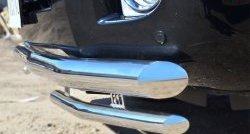 23 799 р. Защита переднего бампера (2 трубы Ø76 и 42 мм, нержавейка) SLITKOFF  Toyota Land Cruiser  200 (2012-2015) 1-ый рестайлинг  с доставкой в г. Керчь. Увеличить фотографию 3