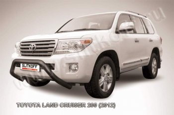 Кенгурятник d76 низкий широкий мини Toyota Land Cruiser  200 (2012-2015) 1-ый рестайлинг