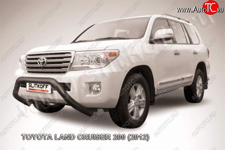 20 599 р. Кенгурятник d76 низкий широкий мини  Toyota Land Cruiser  200 (2012-2015) 1-ый рестайлинг (Цвет: серебристый)  с доставкой в г. Керчь