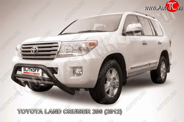 24 999 р. Кенгурятник d76 низкий широкий с перемычкой  Toyota Land Cruiser  200 (2012-2015) 1-ый рестайлинг (Цвет: серебристый)  с доставкой в г. Керчь
