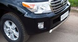 13 999 р. Защита переднего бампера (Ø75х42 мм, нержавейка) Russtal Toyota Land Cruiser 200 1-ый рестайлинг (2012-2015)  с доставкой в г. Керчь. Увеличить фотографию 2