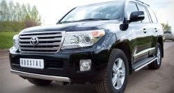13 999 р. Защита переднего бампера (Ø75х42 мм, нержавейка) Russtal Toyota Land Cruiser 200 1-ый рестайлинг (2012-2015)  с доставкой в г. Керчь. Увеличить фотографию 3