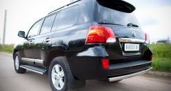 14 899 р. Защита порогов из круглой трубы диаметром 42 мм SLITKOFF  Toyota Land Cruiser  200 (2012-2015) 1-ый рестайлинг  с доставкой в г. Керчь. Увеличить фотографию 2